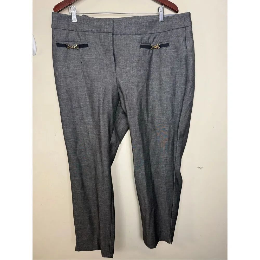 Talbots Chatham Ankle Pants Gray Slim Leg Workwear Career NWT Women’s 18WP
